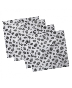Ambesonne Pine Cone Set of 4 Napkins 12