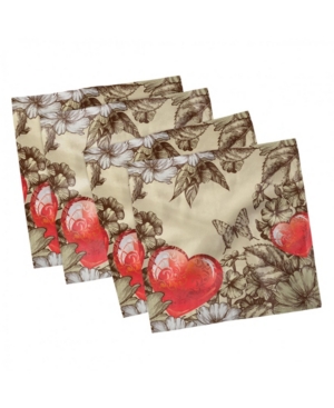 Ambesonne Love Set of 4 Napkins 18