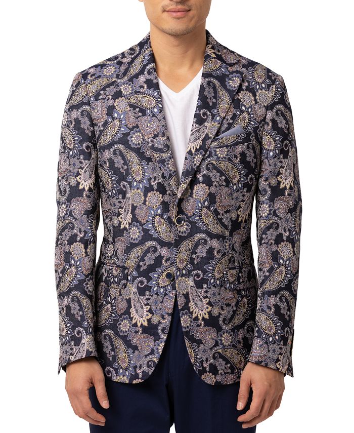 Tallia Men s Paisley Slim Fit Blazer Macy s
