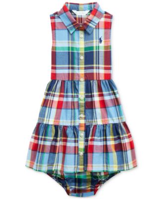 ralph lauren plaid baby dress