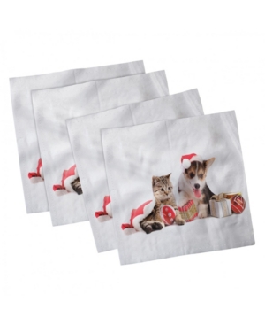 Ambesonne Christmas Set of 4 Napkins 18