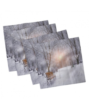 Ambesonne Winter Set of 4 Napkins 18