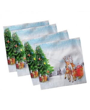 Ambesonne Santa Set of 4 Napkins 18