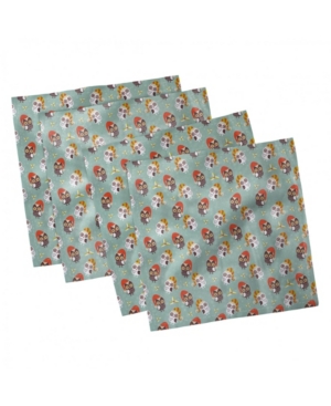 Ambesonne Christmas Set of 4 Napkins 18