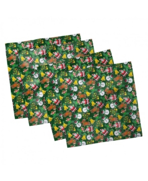 Ambesonne Christmas Set of 4 Napkins 18