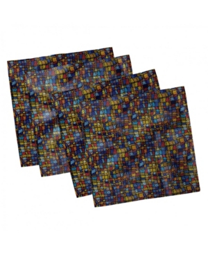 Ambesonne Retro Set of 4 Napkins 18