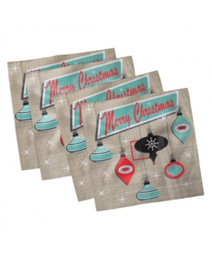 Ambesonne Christmas Set of 4 Napkins 18