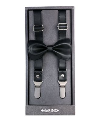 Men's Luster Y-Back Suspenders Bow Tie Set