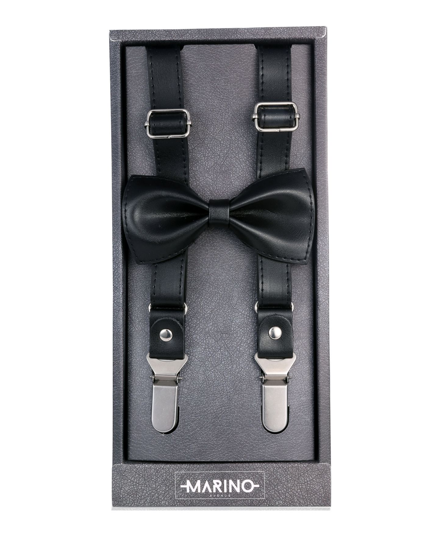 Мужские галстуки Mio Marino Luster Y-Back Suspenders Bow Tie Set, цвет: Чёрный — фото 5