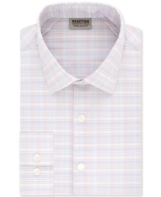 Kenneth Cole Reaction - Men's Extra-Slim Fit Non-Iron Performance Stretch Grid Dress Shirt