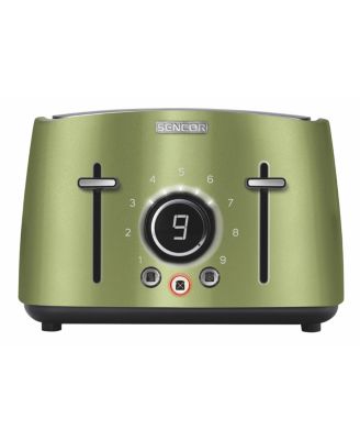 Sencor - Stainless Steel 4-Slice 1600W Toaster with Digital Button & Rack