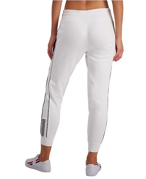 tommy hilfiger grey tape joggers