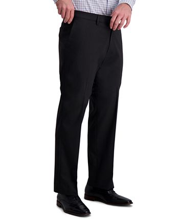 Haggar - Men's Classic-Fit 4-Way Stretch Diamond-Weave Performance Dress Pants