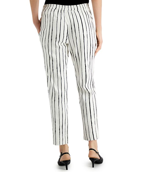 striped pull on pants