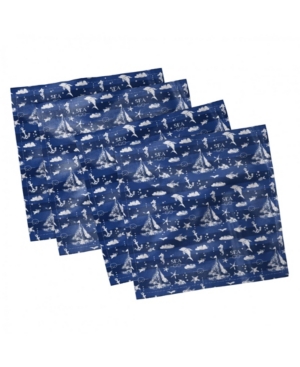 Ambesonne Sea Animals Set of 4 Napkins 18