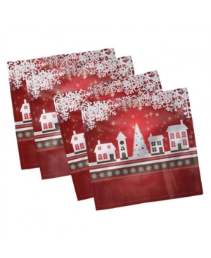Ambesonne Christmas Set of 4 Napkins 18