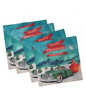 Ambesonne Christmas Set of 4 Napkins 18