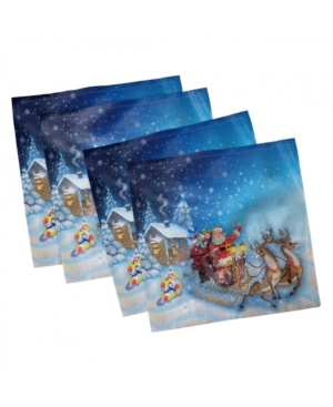 Ambesonne Christmas Set of 4 Napkins 18