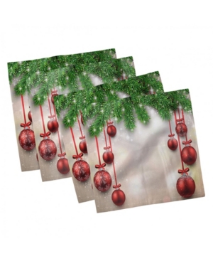 Ambesonne Christmas Set of 4 Napkins 18