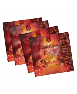 Ambesonne Christmas Set of 4 Napkins 18