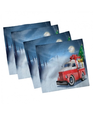 Ambesonne Christmas Set of 4 Napkins 18