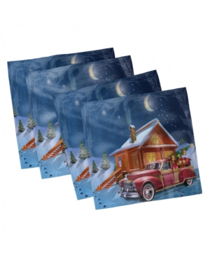 Ambesonne Christmas Set of 4 Napkins 18