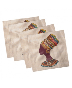 Ambesonne Tribal Set of 4 Napkins 18