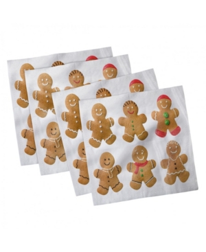 Ambesonne Gingerbread Man Set of 4 Napkins 18
