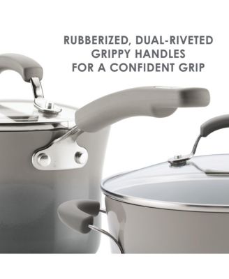 Classic Brights Hard Enamel Aluminum Nonstick Cookware Set, 14-Piece