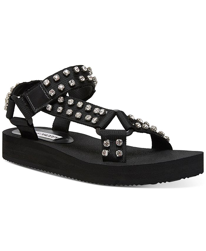 steve madden women's henley rhinestone sport sandals