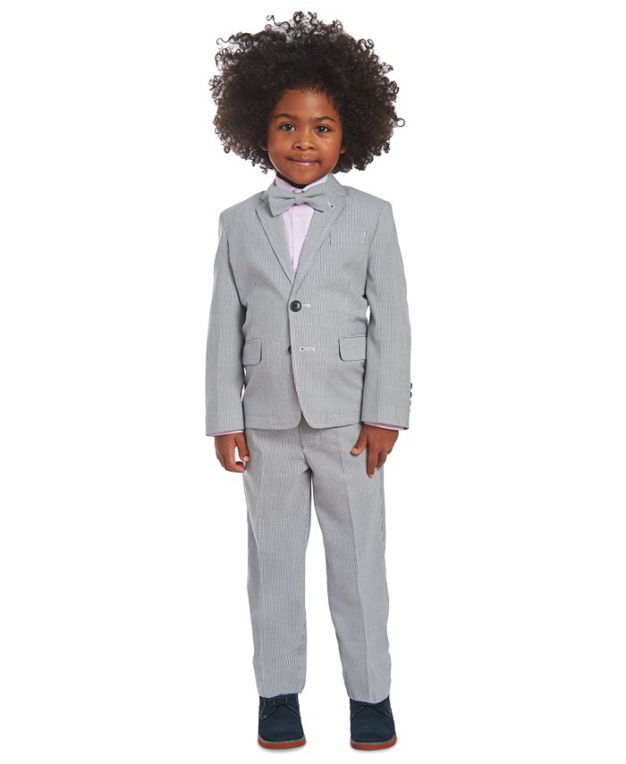 Calvin Klein Toddler Boys 4-Pc. Railroad Stripe Suit Set & Reviews ...