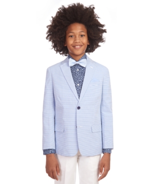 Tommy Hilfiger Big Boys Horizontal Stripe Seersucker Blazer