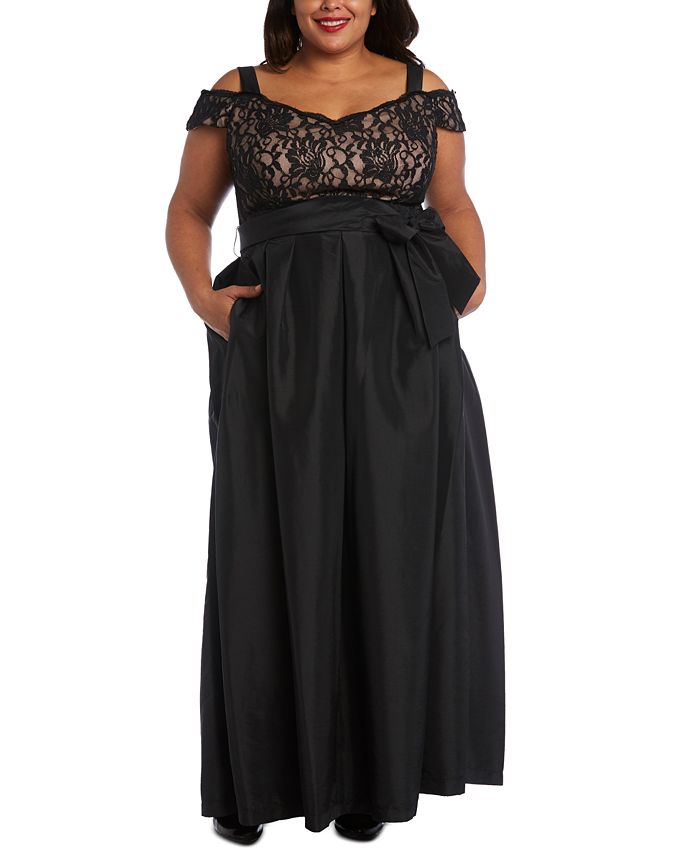R and m deals richards cold shoulder gown