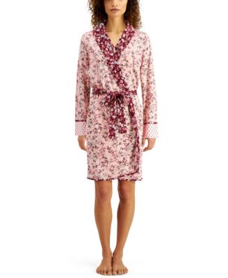 Sesoire - Luxe Floral-Print Knit Wrap Robe