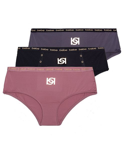 Bebe Boy Leg Panty Pack Of 3 Reviews Women Macy S