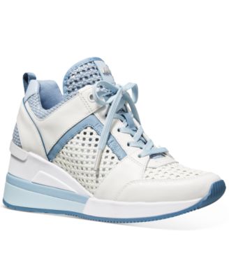 michael kors blue tennis shoes