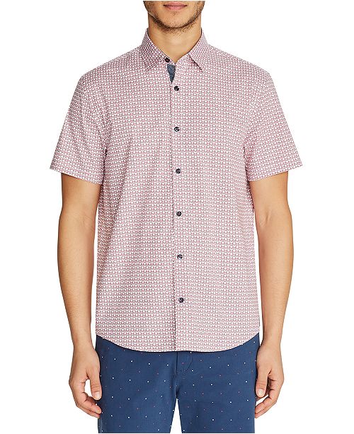 Tallia Men S Slim Fit Star Short Sleeve Button Down Shirt
