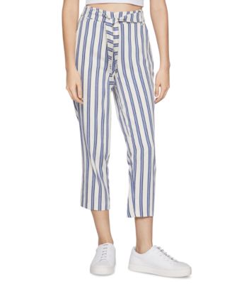 belted striped pants