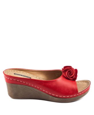 Women's Sydney Rosette Wedge Sandals