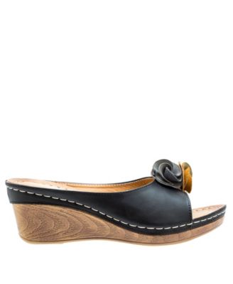 Women's Sydney Rosette Wedge Sandals