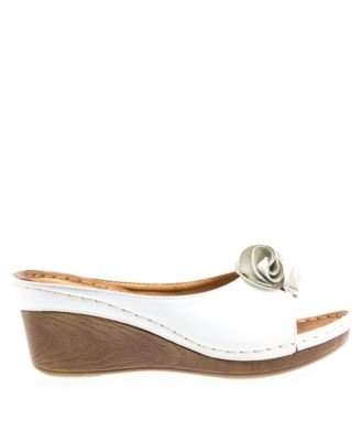 Women's Sydney Rosette Wedge Sandals