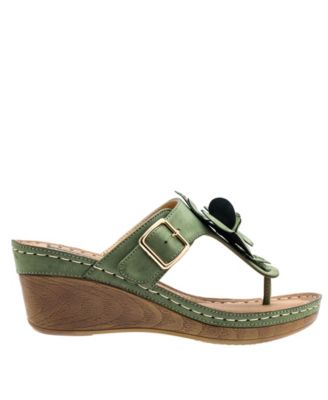 Women's Flora Rosette Wedge Sandals