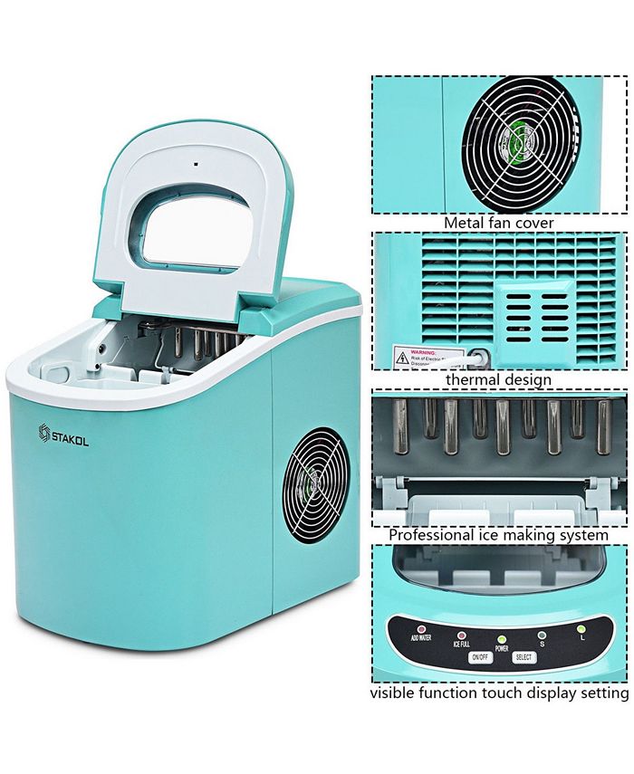 Costway Portable Compact Electric Ice Maker Machine Mini Cube Macy's