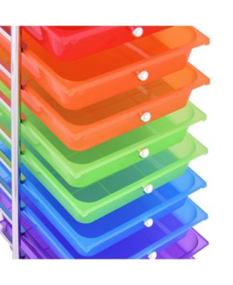 10 Drawer Rolling Storage Cart Scrapbook Paper Office School Organizer