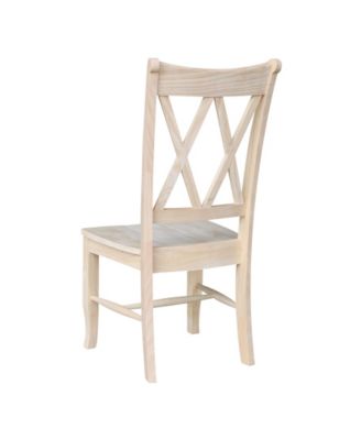 Double X-Back Chairs, Set of 2