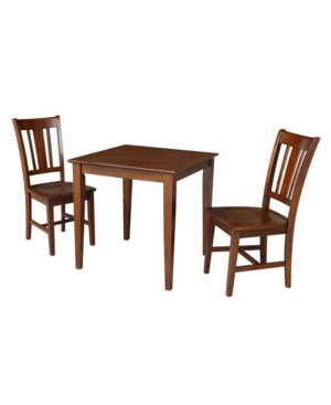 International Concepts Dining Table With 2 Chairs In Brown
