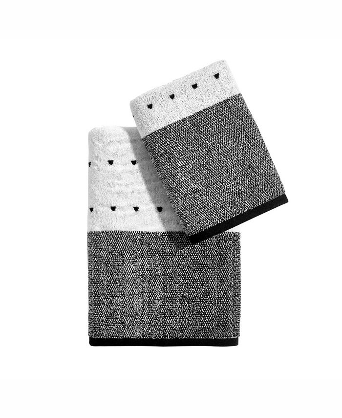 Dkny black and white towels 2025