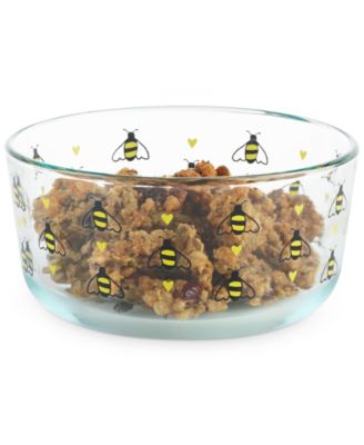 Pyrex Decorated 4-Pc. Bee Happy Food Storage Container Set