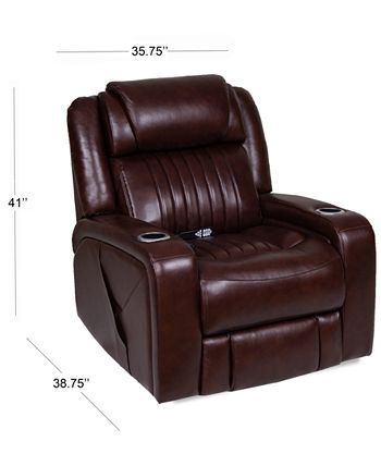 Henriel leather power recliner shop with air massager
