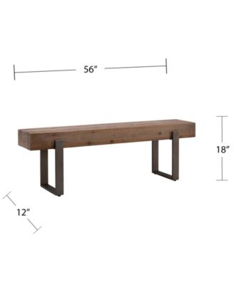 Maeve Rustic Industrial Bench